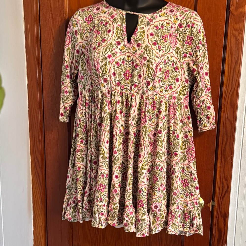 Torrid Floral Mini Dress - Pink and Green
